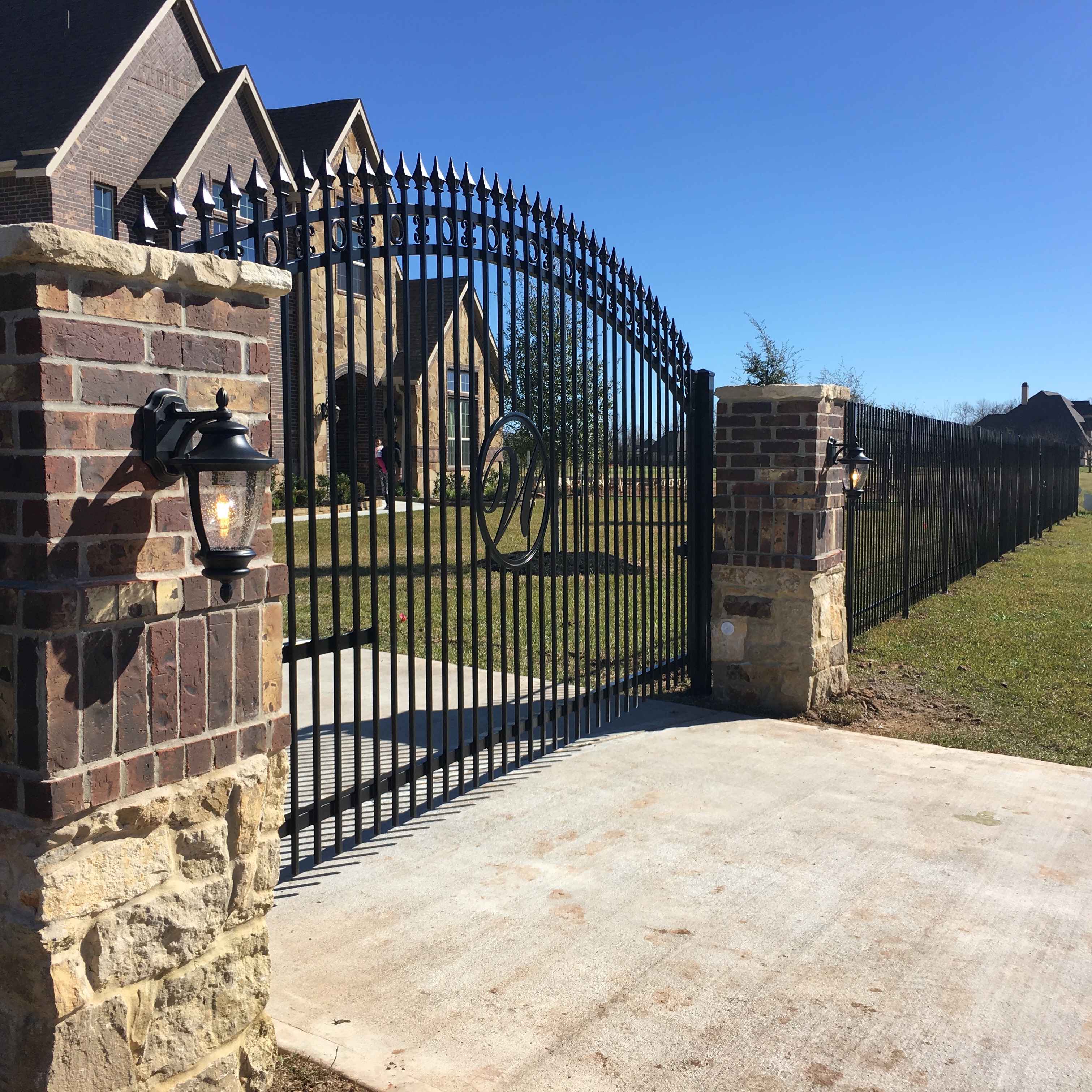 Wrought Iron Driveway Gates | Fence Geeks | Wrought Iron Fences, Gates
